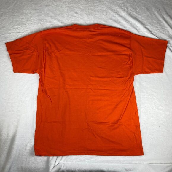 Gildan T Shirt Mens XL Orange Cotton Rod Stewart Short Sleeve Crew Neck Pullover - Picture 2 of 7